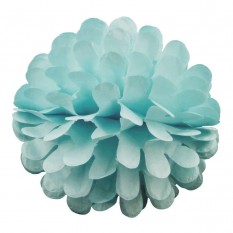 Бумажный шар цветок 30см (голубой 0001)